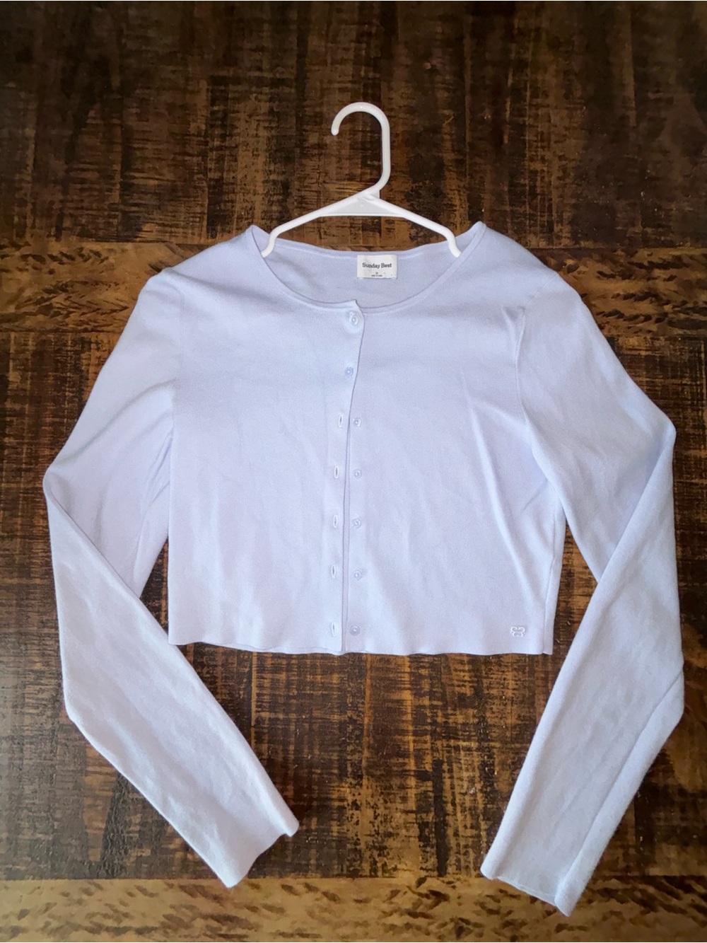 Sunday Best Lavender Crop Cardigan
